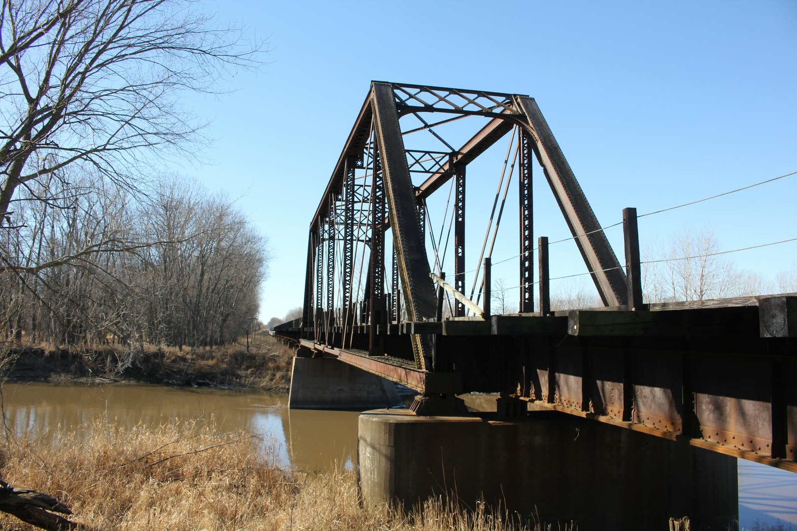 Looking west